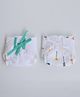 Yellow Doodle Dry Nappies Green Hearts Print Pack Of 2 - Multicolor