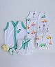 Yellow Doodle 100% Organic Cotton Sleeveless Vest And Cloth Nappy Green Hearts Everyday Essentials Babywear Pack Of 2 Large - Green