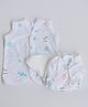 Yellow Doodle 100% Organic Cotton Sleeveless Vest And Cloth Nappy Travellers Print - White
