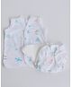 Yellow Doodle 100% Organic Cotton Sleeveless Vest And Cloth Nappy Travellers Print - White