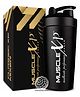 MuscleXP Gym Shaker Classic XP Mixer Stainless Steel Shaker Blender 100 % Leakproof Guarantee Black - 750 ml