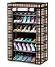 Fiddlerz Checkered Pattern Multipurpose ShoeRack with 6 Shelves - Multicolour