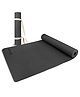 Strauss Anti Skid EVA Yoga Mat with Carry Strap 4 mm - Black