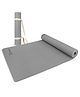 Strauss EVA Yoga Mat with Carry Strap | Non-Slip Exercise Mat for Home & Gym | Eco-Friendly, Lightweight & Durable Workout Mat | Ideal for Yoga, Pilates, Fitness | Suitable for Men & Women, 4mm (Grey)