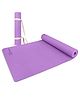 Strauss EVA Yoga Mat with Carry Strap | Non-Slip Exercise Mat for Home & Gym | Eco-Friendly, Lightweight & Durable Workout Mat | Ideal for Yoga, Pilates, Fitness | Ideal for Men & Women,4mm,(Purple)
