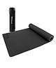 Strauss Anti Skid TPE Yoga Mat With Carry Bag 8 mm - Black