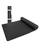 Strauss Anti Skid TPE Yoga Mat With Carry Strap 4 mm - Black