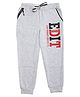 LEO Full Length Edit Printed Track Pants - Light Grey