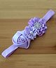 Bhoomi Collection Flower & Rhinestone Detailing Headband - Purple