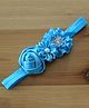 Bhoomi Collection Flower & Rhinestone Detailing Headband - Sky Blue