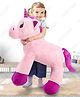 MummaSmile Unicorn Stuffed Plush Toy Pink - Length 65 cm