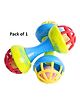 Enorme Dumbbell Rattle Teether Bell Toy Pack of 1 - Multicolor
