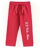 US Polo Assn Full Length Track Pant Text Print - Red