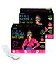 Pinq Polka Regular Premium Ultra Organic Cotton Feel Rash Free Pantyliners with Individual Disposable Biodegradable Pouch -Combo of 2 (Pack of 50)