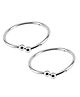 Dhruvs Collection Exclusive 925 Pure Silver Adjustable Baby Kada - Silver
