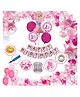 Bubble Trouble Girls Happy Birthday Balloon Banner Decoration Kit Combo  Pink - Pack of 63
