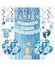 Party Propz Baby Boy Welcome Home Decoration Kit Blue - Pack of 46