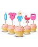 Party Propz Baby Shower Cup Cake Topper Set of 14 - Multicolour