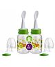 Beebaby 2 in 1 Gentle Slim Neck Baby Feeding Bottle with Nipple & Spoon Feeder Green Pack of 2 - 125 ml Each