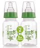 BeeBaby Basic Slim Neck Baby Feeding Bottle with Anti-Colic Nipple Pack Of 2 Green - 250 ml