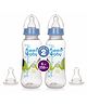 BeeBaby Easy Start Feeding Bottle With 4 Anti Colic Gentle Touch Nipple Pack Of 2 Blue - 250 ml Each