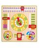 Trinkets & More Wooden Calendar Clock with Slider Board Game - Multicolour