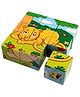 Trinkets & More 3D Wild Animal Block 6 Face Puzzle Wooden Cube Jigsaw 9 Pieces without Storage Tray