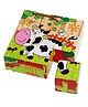 Trinkets & More Farm Animals Theme 3D Jigsaw Puzzle Wooden Cube Block 6 Face 9 Pieces with Storage Tray