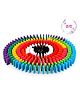 Trinkets & More 12 Colours Wooden Dominoes Blocks Set  Multicolour - 120 Pieces