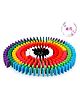 Trinkets & More 12 Colours Wooden Dominoes Blocks Set Multicolour - 480 Pieces