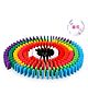 Trinkets & More 12 Colours Wooden Dominoes Blocks Set Multicolour - 600 Pieces