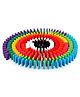 Trinkets & More 12 Colours Wooden Dominoes Blocks Set Multicolour - 1200 Pieces