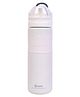 Toyshine BPA Free Double Wall Vacuum Insulated Water Bottle with Straw White- 550 ml