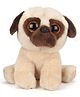 Keel Sparkle Eye Puppy Soft Toy Cream And Coffee Brown - 15 cm
