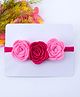 Knotty Ribbons Triple Rose Headband - Pink