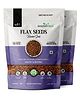 Nourishvitals Flax Roasted Seeds   100% Natural No Added Preservatives Rich in Fiber and Calcium Source of Omega 3 Pack of 2 - 400 gm