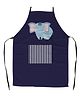 Right Gifting Satin Apron For Kids With Centre Pocket & Adjustable Waist - Navy Blue