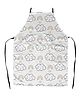 Right Gifting Satin Apron For Kids With Adjustable Waist & Centre Pocket - White