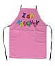 Right Gifting Satin Apron For Kids With Centre Pocket & Adjustable Waist/Painting/Cooking - Pink