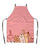 Right Gifting Satin Apron For Kids With Centre Pocket & Adjustable Waist/Painting/Cooking - Grey