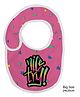 Right Gifting Digital Printed Velcro Closure Bibs - Pink