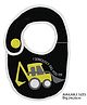 Right Gifting Digital Printed Velcro Closure Bibs - Black