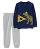 Carter's 2 Piece Dinosaur Jersey Tee & Jogger Set - Navy Blue