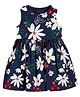 Carter's Satin Floral Dress- Navy Blue