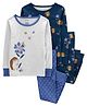 Carter's 4-Piece Hedgehog 100% Snug Fit Cotton PJs - Grey & Blue