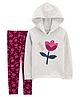 Carter's 2-Piece Hooded Tee & Legging Set - White & Red