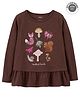 Carter's Woodland Friends Peplum Jersey Tee - Brown