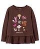 Carter's Woodland Friends Peplum Jersey Tee - Brown