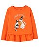 Carter's Trick Or Treat Peplum Jersey Tee - Orange