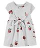 Carter's Jersey Dress Apple Print - Grey